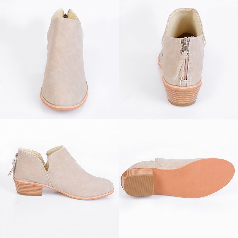 Trendy & Timeless: Retro High Heel Ankle Boots