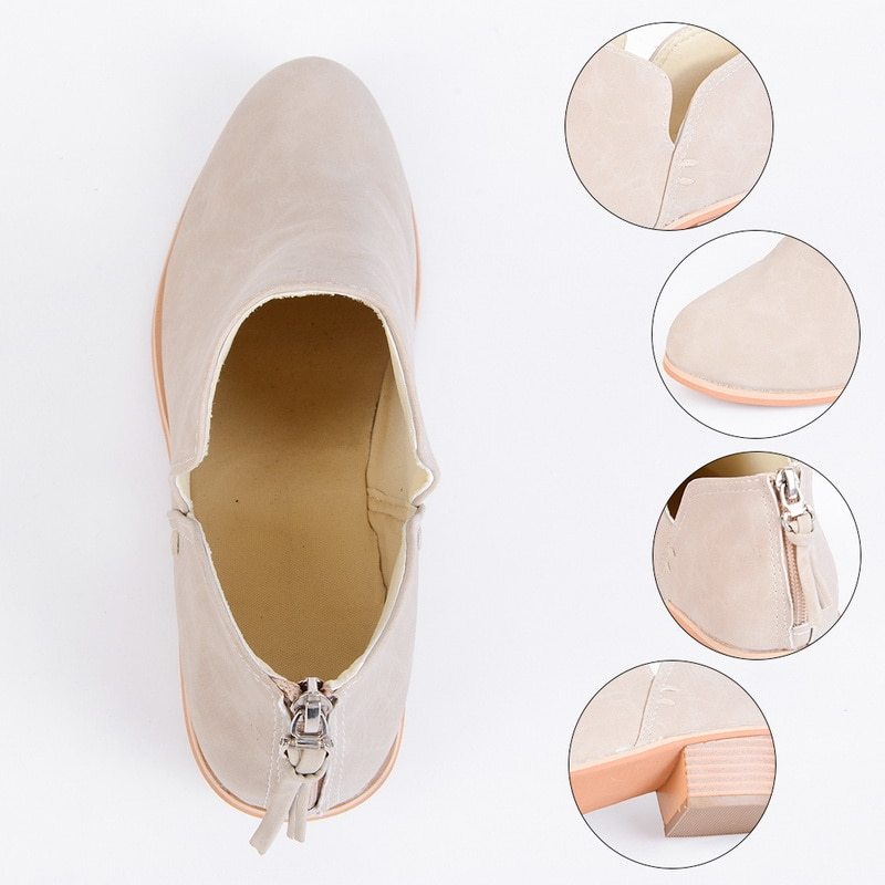 Trendy & Timeless: Retro High Heel Ankle Boots