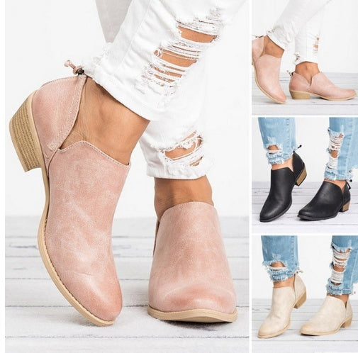 Trendy & Timeless: Retro High Heel Ankle Boots