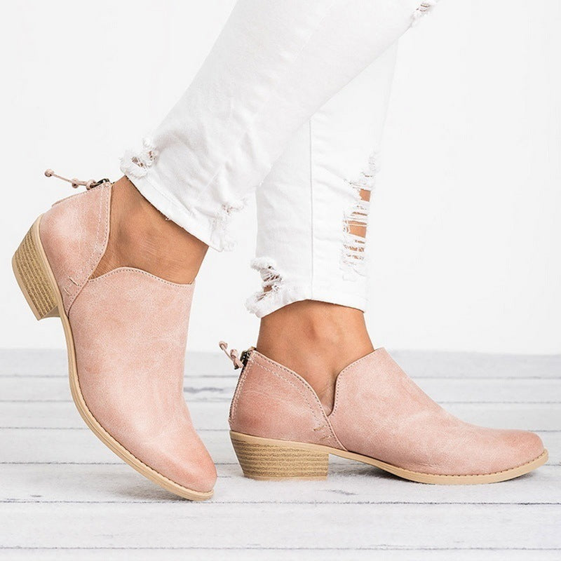 Trendy & Timeless: Retro High Heel Ankle Boots