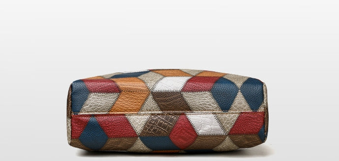 Trendy Tote - Geometric, Color-Matching, Large Capacity