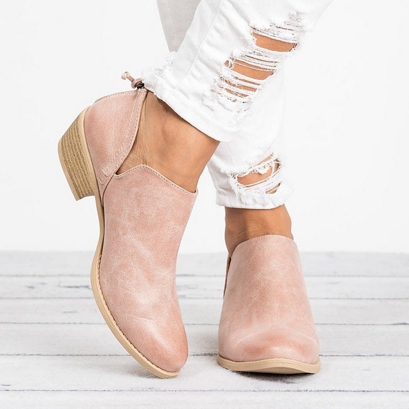 Trendy & Timeless: Retro High Heel Ankle Boots